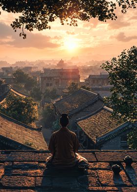 Monk at Sunrise