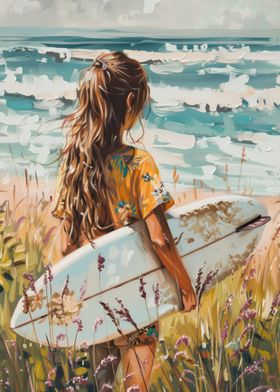 Surfer Girl by the Sea