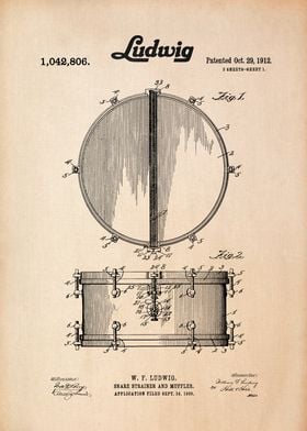 Ludwig Snare Drum Patent