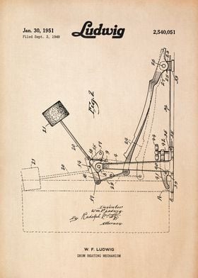 Ludwig Drum Beating Patent