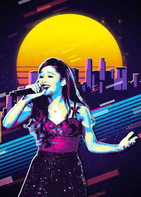 Ariana Grande Retro Pop Art