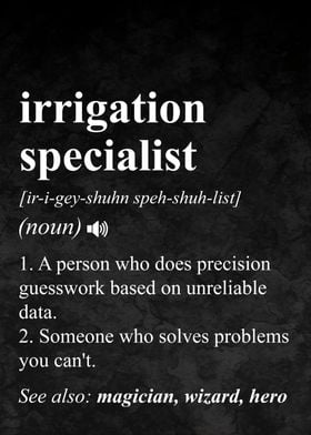 Irrigation Specialist Definition