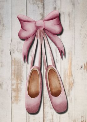 Pink Ballet Shoes with Bow