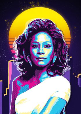 Whitney Houston Retro Art