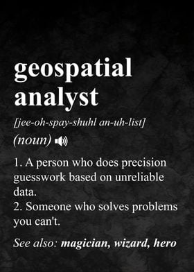 Geospatial Analyst Definition