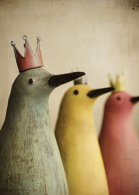 Three Birds with Crowns