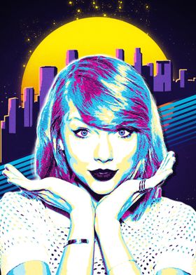 Taylor Swift Retro Pop Art