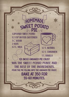 Homemade Sweet Potato Pie Recipe