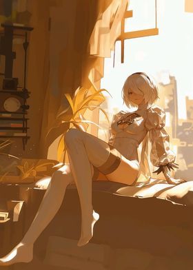 2B in a Sunlit Room