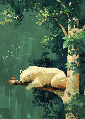 Polar Bear in the Forest