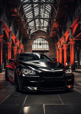 Black BMW M6 sports car