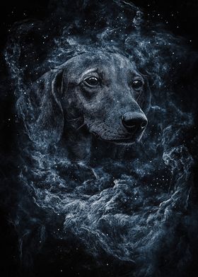 Dog in Space Dachshund Nebula