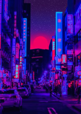 Cyber Tokyo at Night