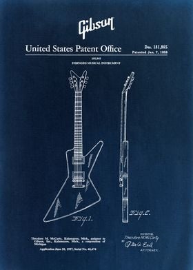 Gibson Explorer Guitar Patent