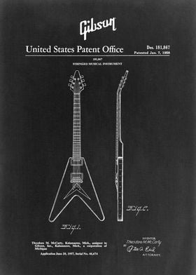 Gibson Flying V Guitar Patent