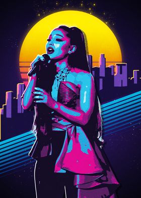 Ariana Grande Retro Art