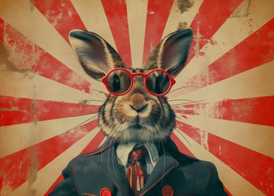 Cool Rabbit in Sunglasses