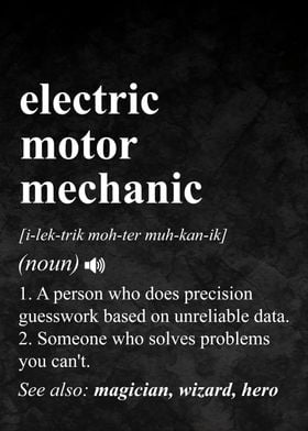 Electric Motor Mechanic Definition