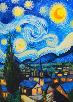 Starry Night Painting