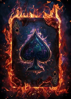 Ace of Spades in Flames