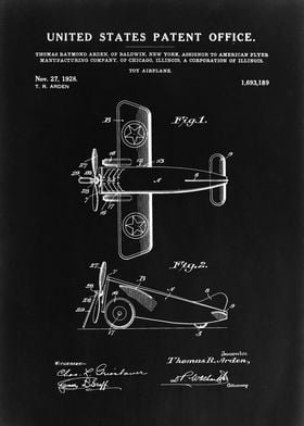 Vintage Toy Airplane Patent