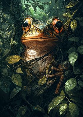 Frog in Lush Foliage