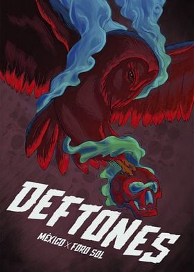 Deftones Owl Skull Poster