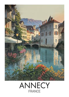 Annecy France Travel Art