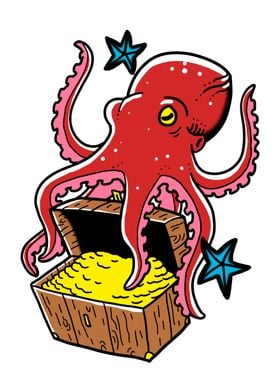 Octopus Treasure Chest