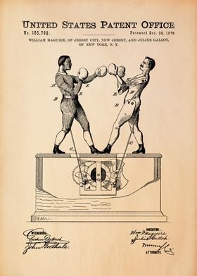 Boxing Toy Patent Illustration