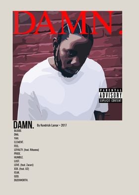 Kendrick Lamar DAMN. Album Cover