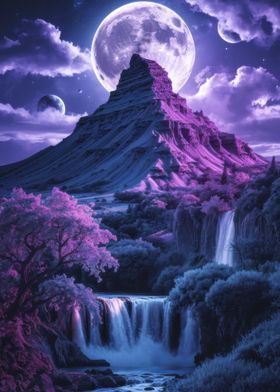 Fantasy Waterfall Landscape