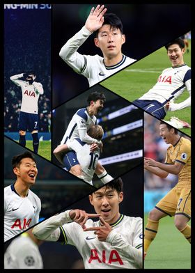 Son Heung-min Soccer Collage