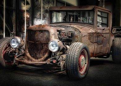 Rusty Vintage Hot Rod