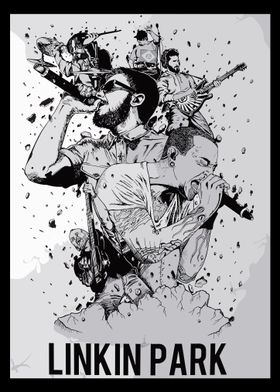 Linkin Park Band Illustration