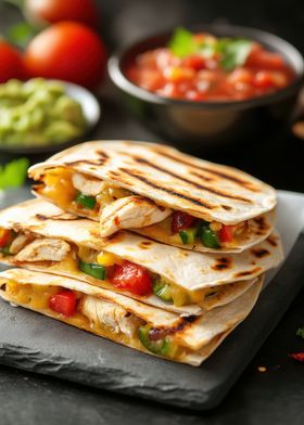 Chicken Quesadillas with Salsa