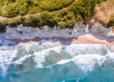 Aerial View of Coastal Cliffs