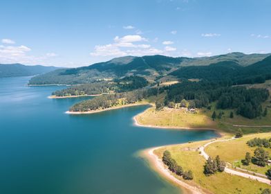 Lake and Mountain Landscape