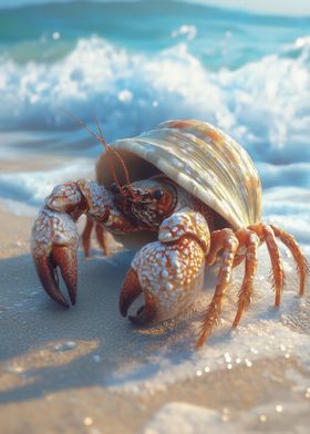 Hermit Crab on Beach