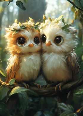 Cute Owl Couple