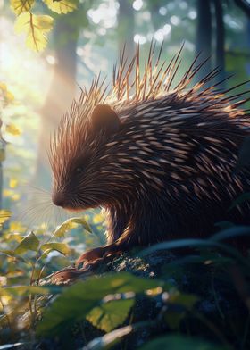 Porcupine in Forest