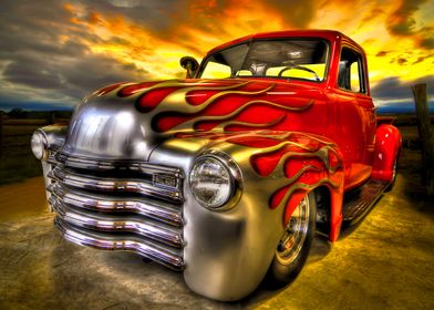 hot rod Custom Flame Truck