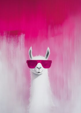 Llama in Pink Sunglasses