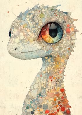 Colorful Dragon Portrait