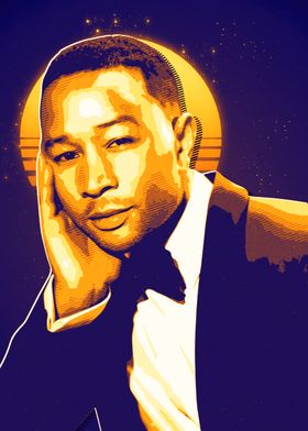 John Legend Retro Portrait