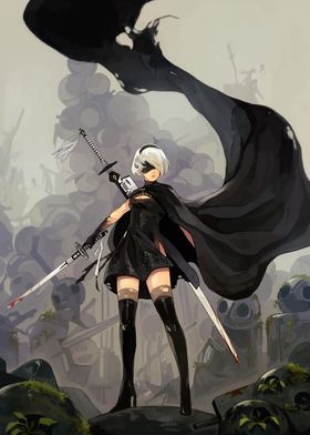 2B Nier Automata Artwork