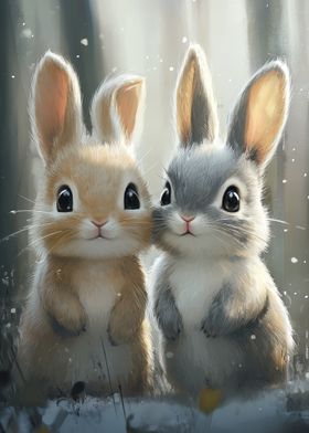 Cute Bunny Pair