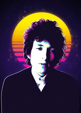 Bob Dylan Retro Art