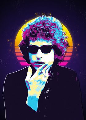 Bob Dylan Retro Art