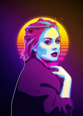 Adele Retro Art